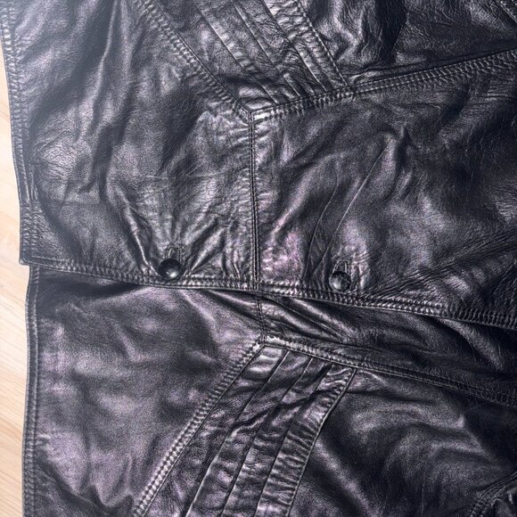 Vintage Rosselini Black Genuine Leather Jacket S - Picture 12 of 13